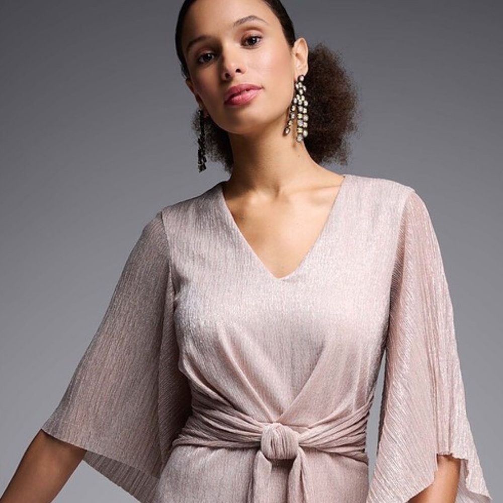 Joseph Ribkoff Draped Sleeve Dress